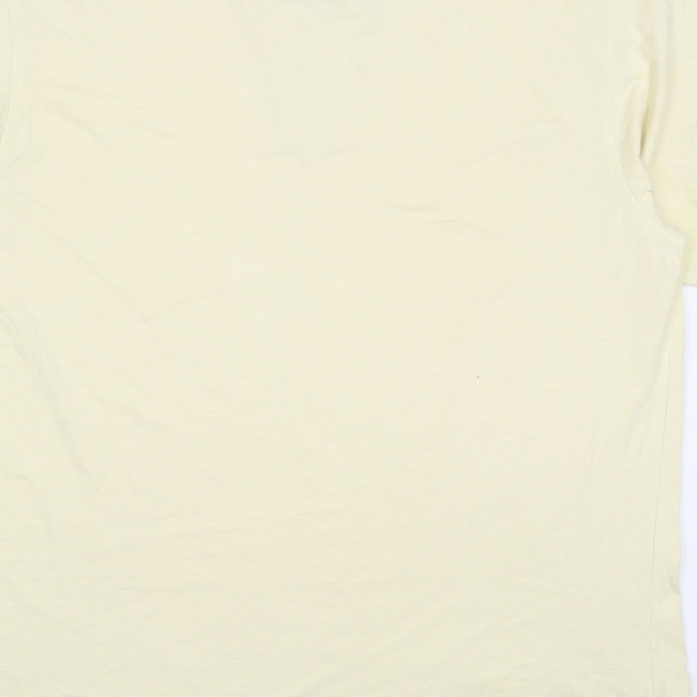 Maine Mens Yellow Cotton Polo Size XL Collared Pullover