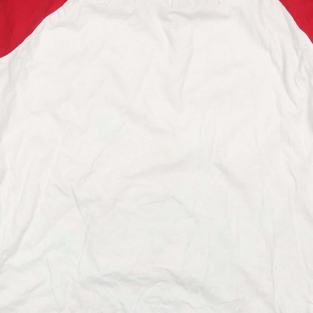 Dunnes Womens Red Solid Cotton Top Pyjama Top Size S - Fab Yule Ous!