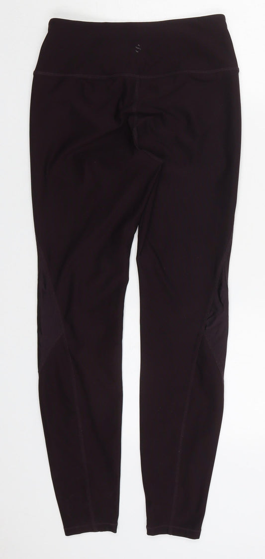 H&M Womens Purple  Polyester Compression Leggings Size S L27 in Regular