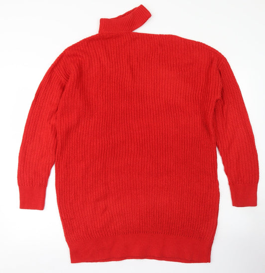 Womens UK Size S Simply Be Red Pullover Jumper