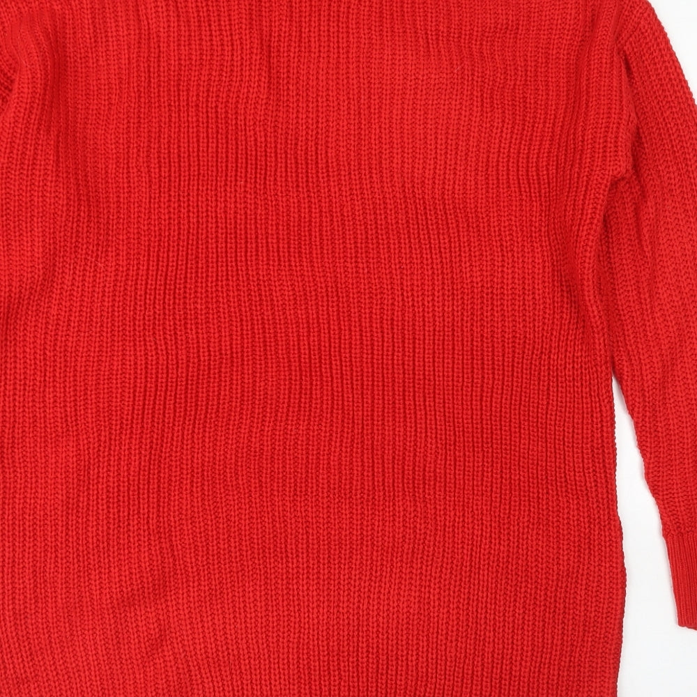 Womens UK Size S Simply Be Red Pullover Jumper