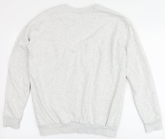 H&M Womens Grey Cotton Pullover Sweatshirt Size S