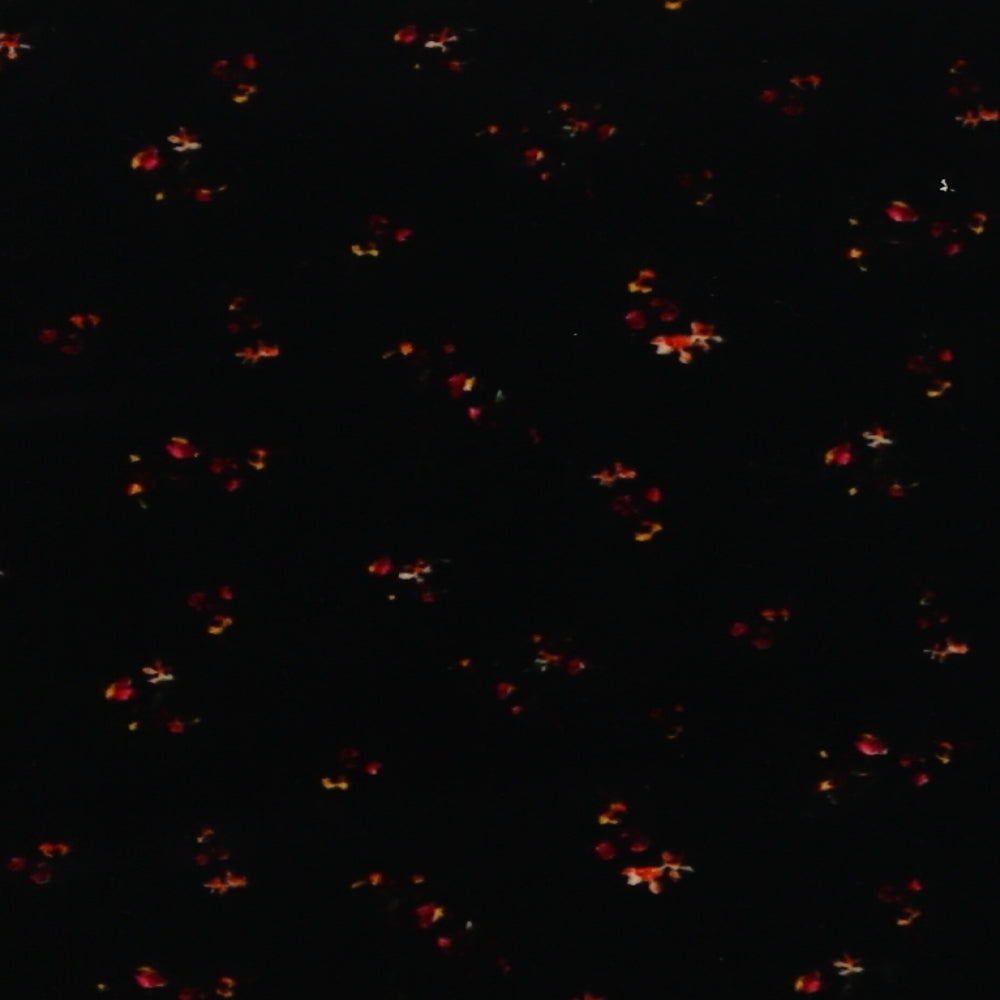 Old Navy Womens Black Floral Polyester Basic Blouse Size S Round Neck - cropped