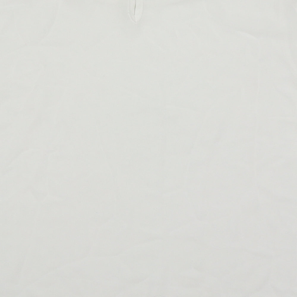 Womens UK Size M Pieces White Basic T-Shirt