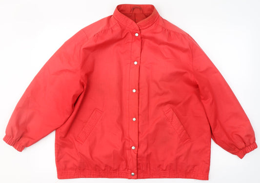 St. Michael Womens Red Jacket Coat Size 16 Button