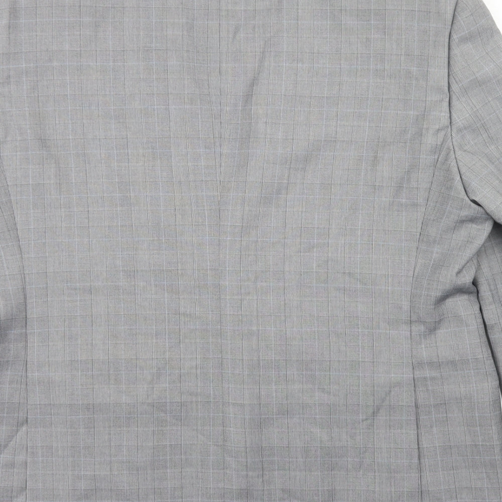 Taylor & Wright Mens Grey Plaid Polyester Jacket Blazer Size 46 - Tailored fit