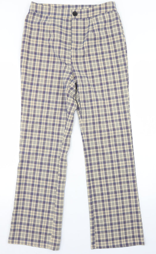 Womens UK Size M SheIn Regular Fit Dress Pants Blue Trousers