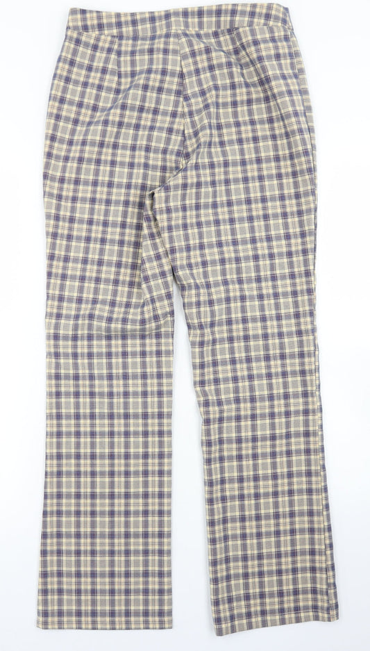 Womens UK Size M SheIn Regular Fit Dress Pants Blue Trousers