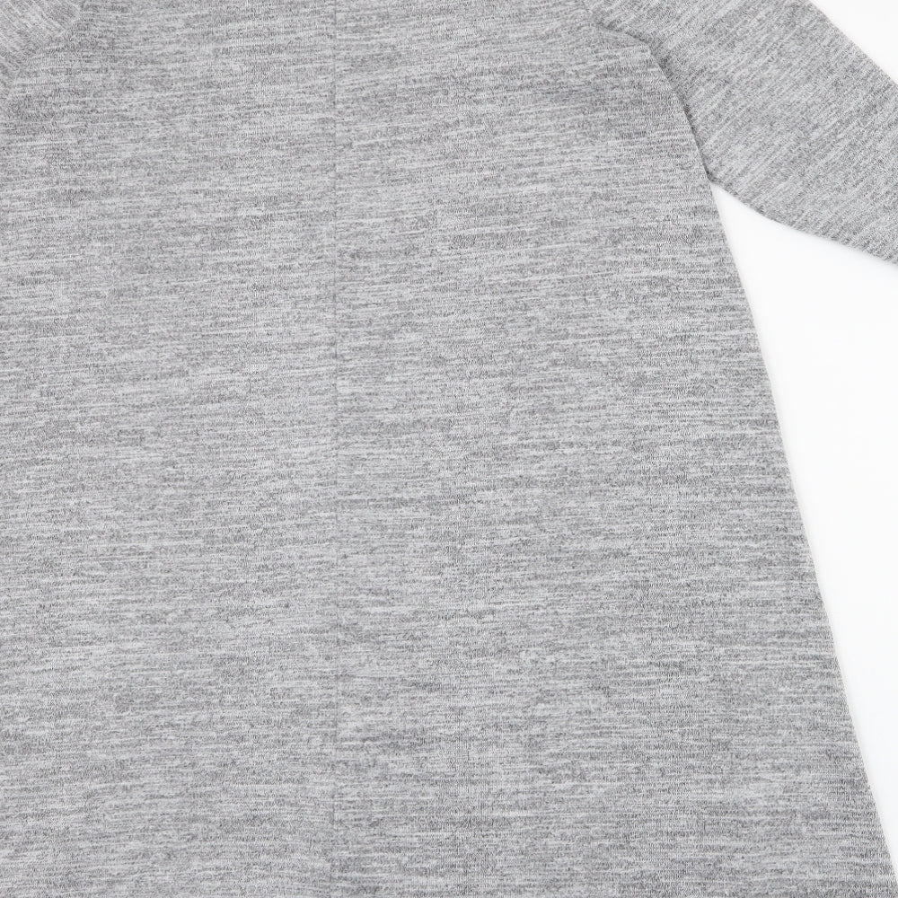 Papaya Womens Grey Polyester Trapeze & Swing Size M High Neck Pullover