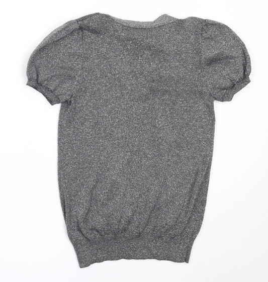 Womens UK Size 10 River Island Silver Pullover Jumper
