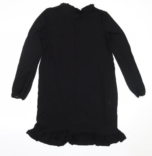 Matalan Womens Black Viscose Trapeze & Swing Size S Round Neck