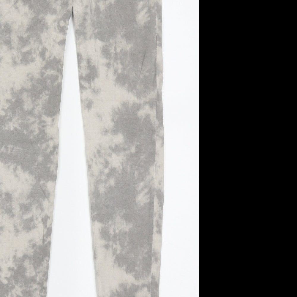New Look Girls Grey Ombré Cotton Capri Trousers Size M Regular Pullover