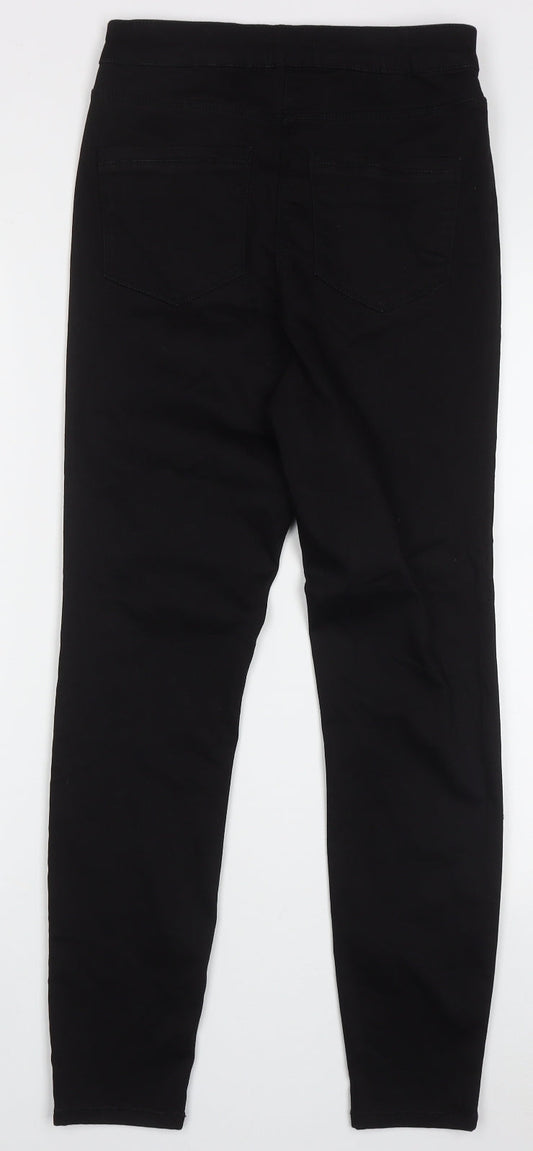 Womens UK Size 10 Papaya Regular Fit Skinny Black Jeans