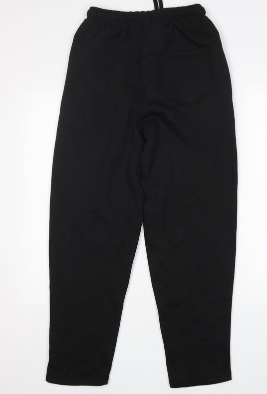 British Eagle Mens Black Cotton Sweatpants Trousers Size S L28 in Regular