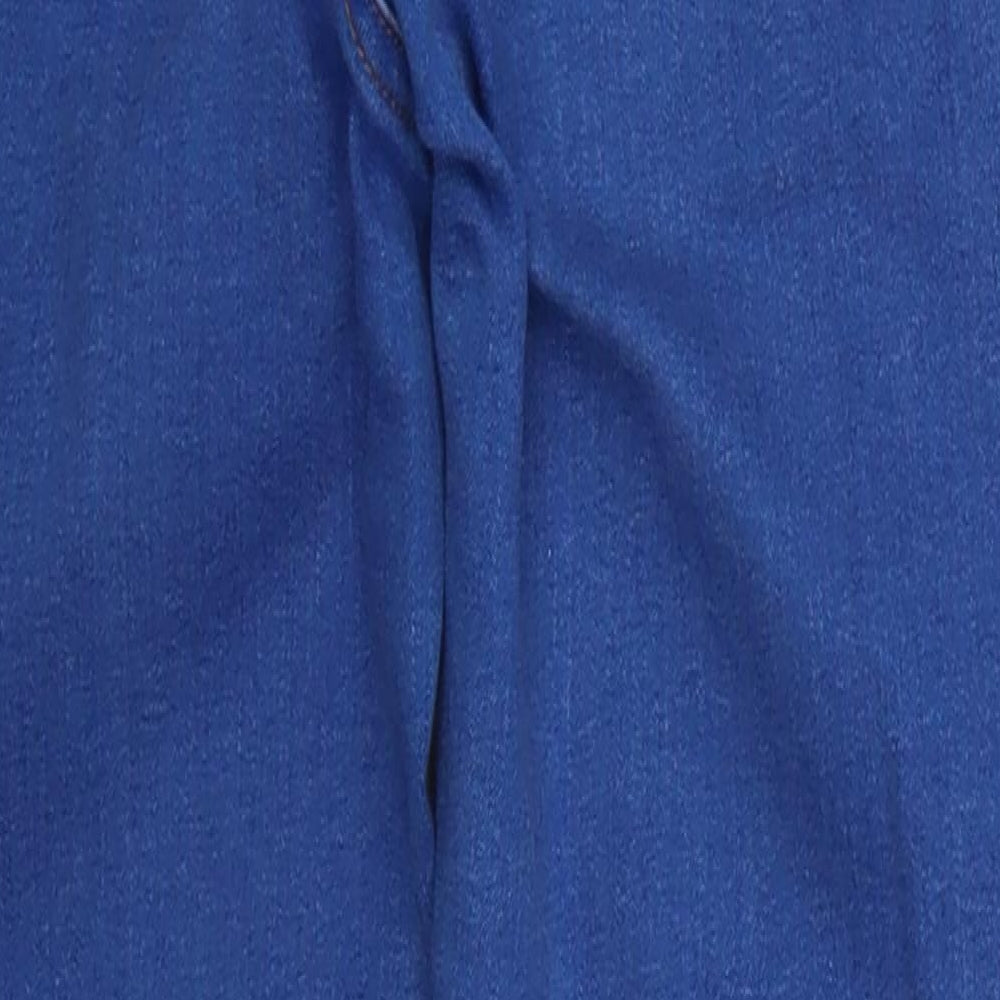 Denim Co Womens Blue Cotton Skinny Jeans Size 10 L25 in Regular Button