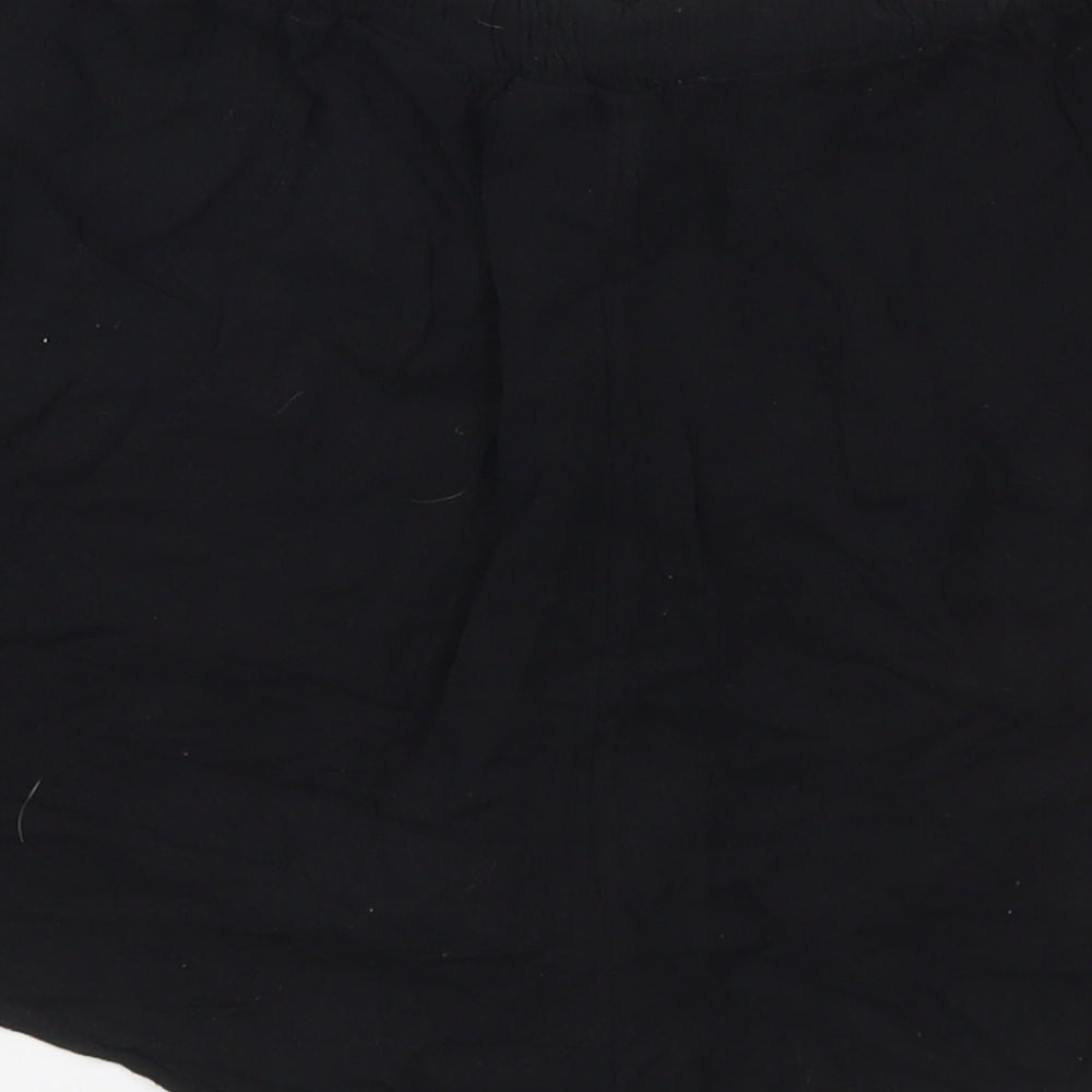H&M Womens Black Viscose Mom Shorts Size 10 Regular