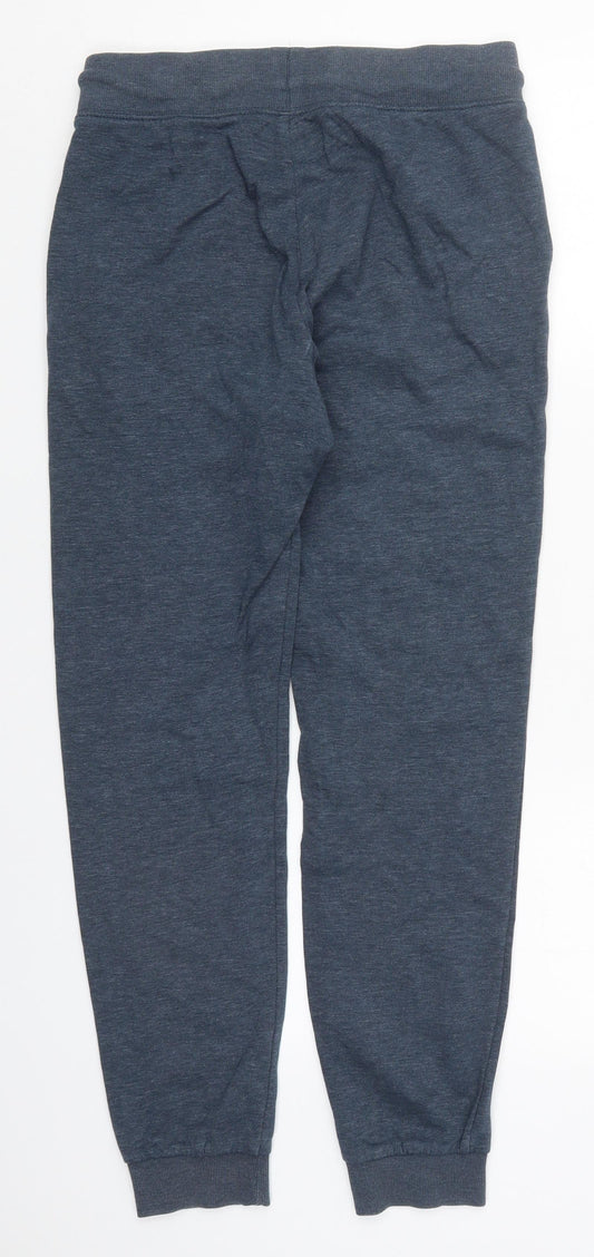 H&M Mens Blue Cotton Sweatpants Trousers Size XS L29 in Regular Drawstring