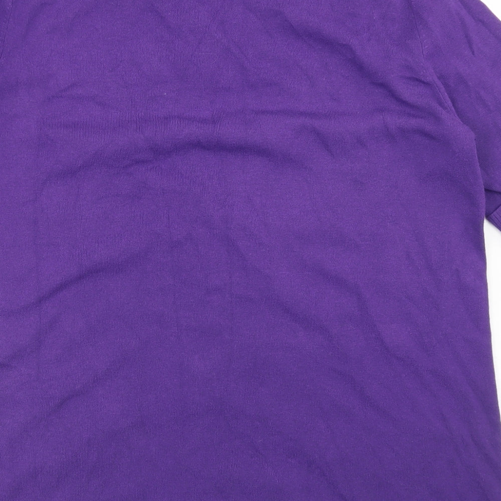 Gerry Weber Womens Purple Round Neck Viscose Cardigan Jumper Size 20