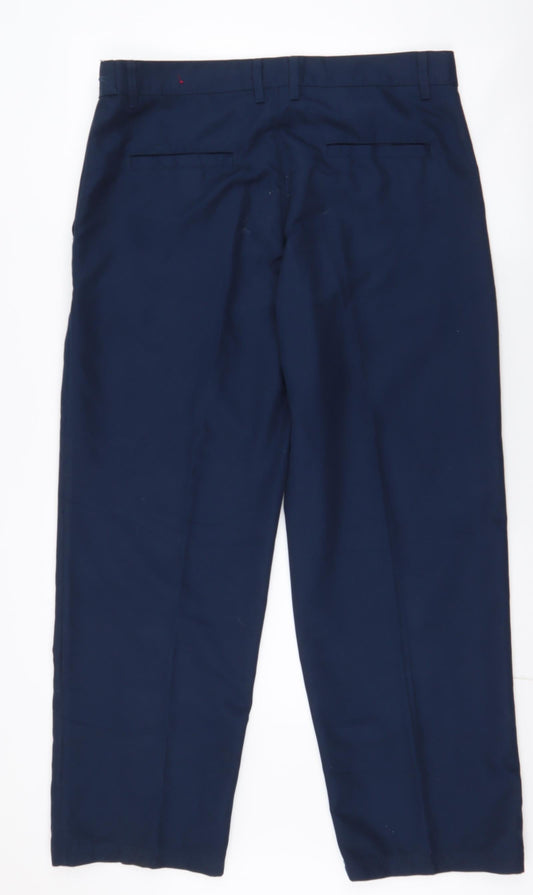 Slazenger Mens Blue Polyester Dress Pants Trousers Size 34 in L29 in Regular Zip