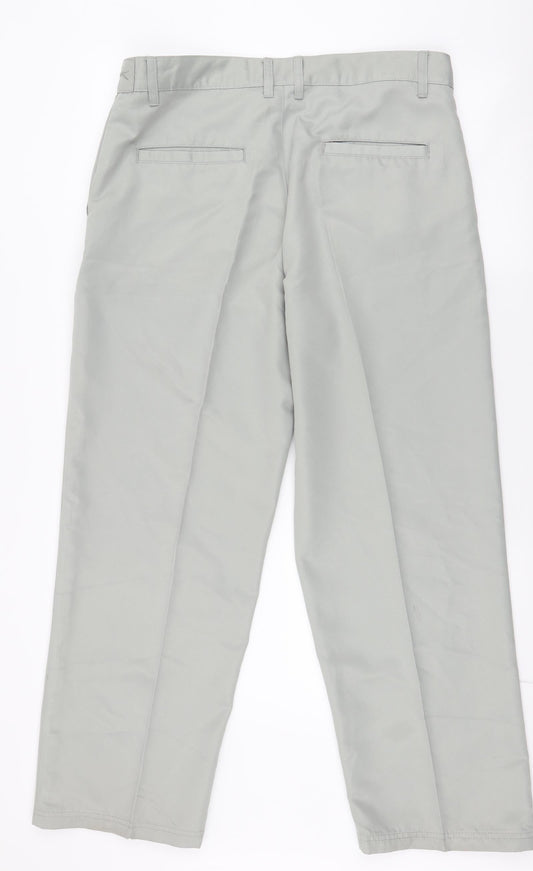 Slazenger Mens Green Polyester Dress Pants Trousers Size 34 in L28 in Regular Zip