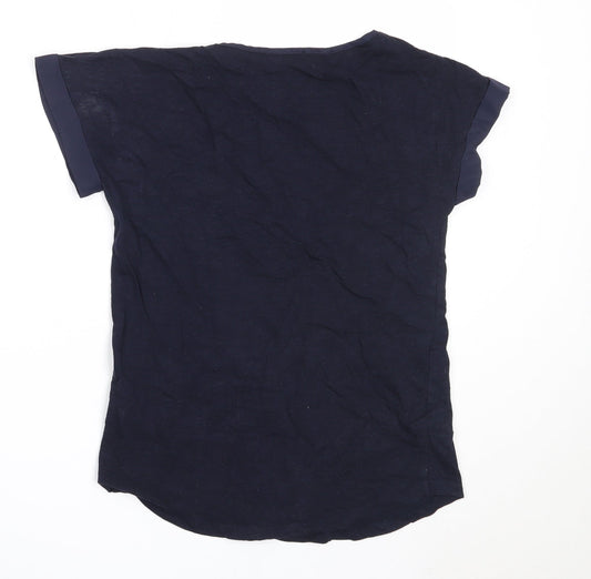 Womens UK Size XS Oasis Blue Basic T-Shirt
