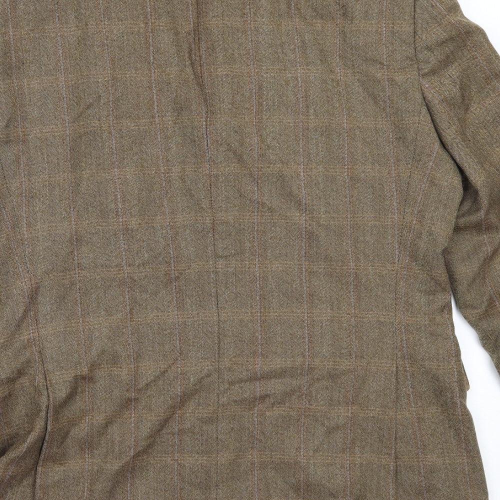 DaVinci Mens Brown Wool Jacket Blazer Size 40