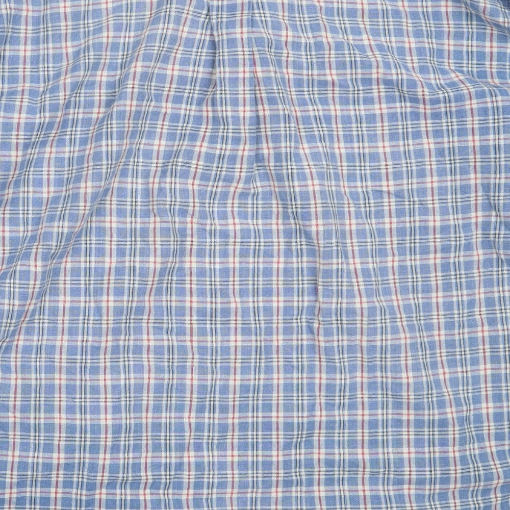 West Lake Mens Blue Check Cotton Button-Up Size L Collared