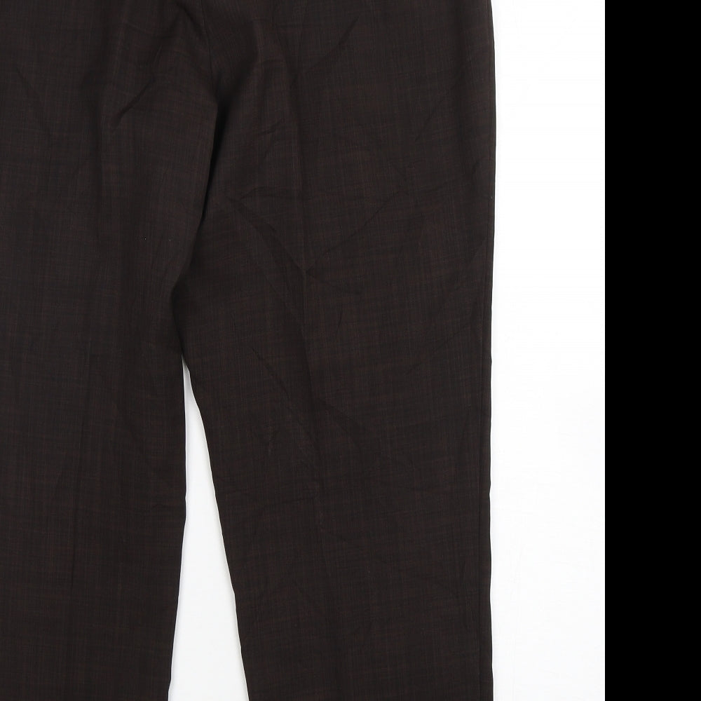 Womens UK Size 18 Marks and Spencer Regular Fit Brown Trousers