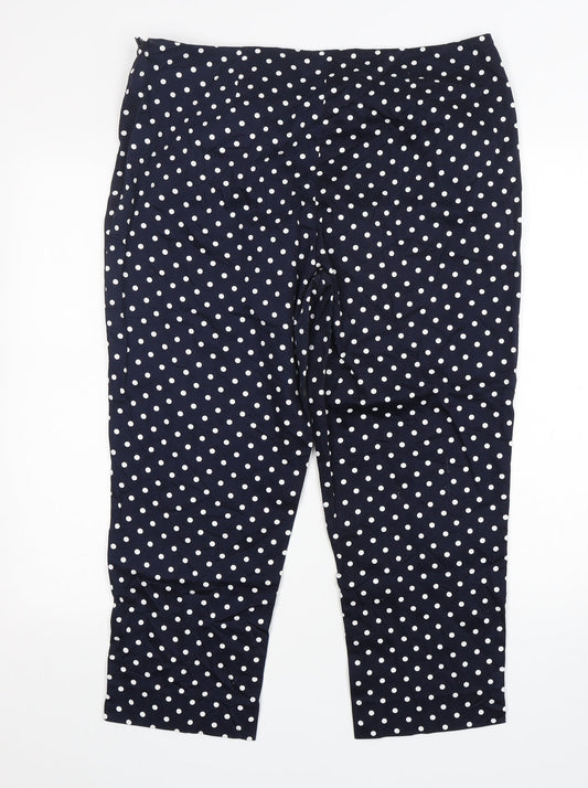 Womens UK Size 36 in Artigiano Regular Fit Cropped Blue Trousers