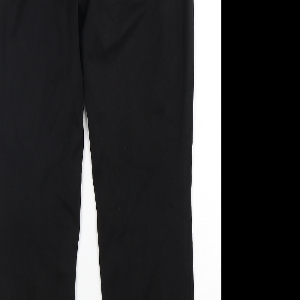Monsoon Womens Black Polyester Trousers Size 10 L29 in Regular Zip