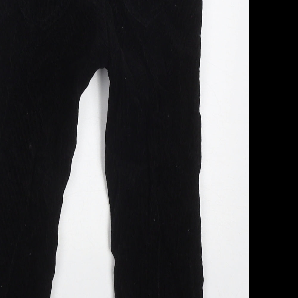H&M Girls Black Cotton Capri Trousers Size 2 Years Regular Button