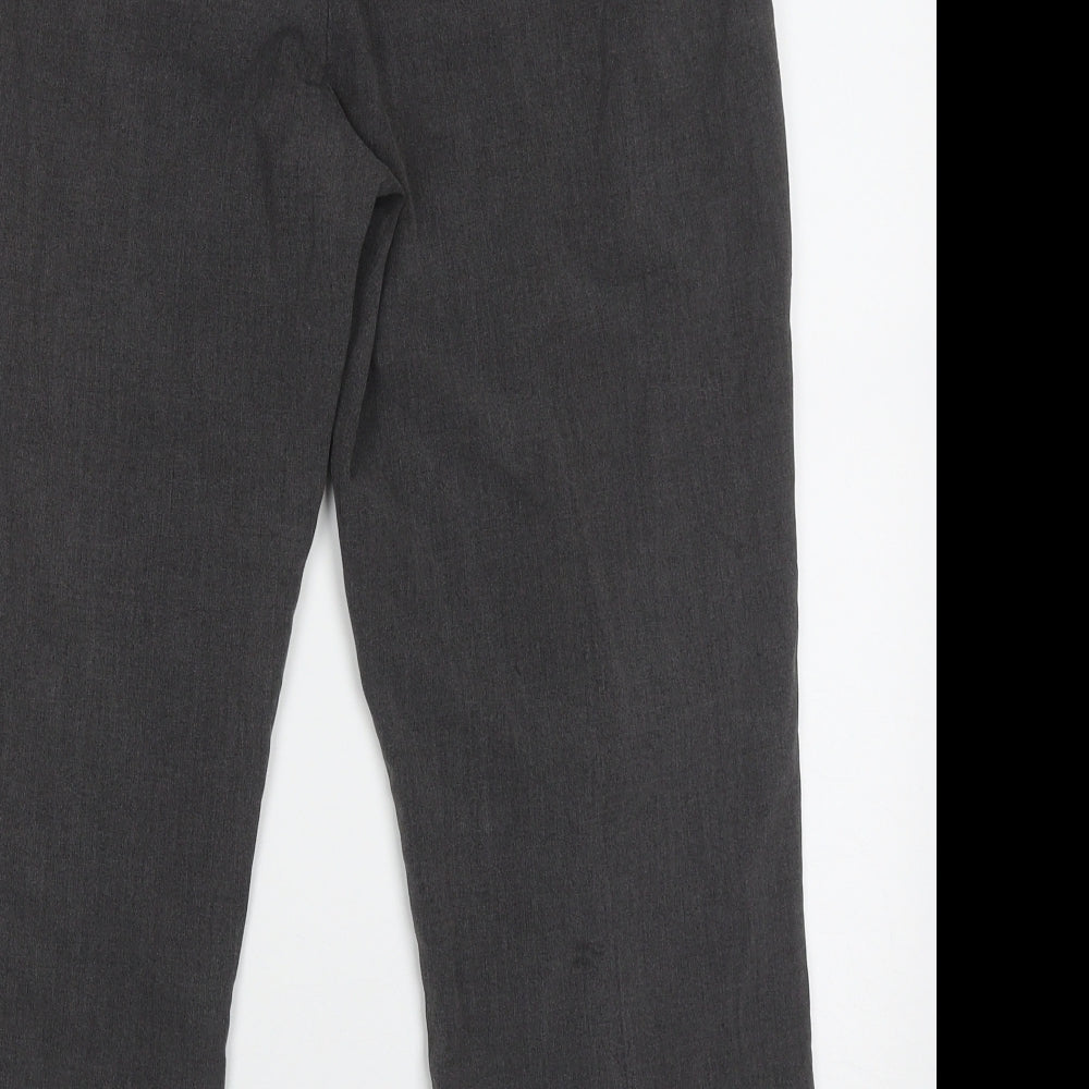 BM Womens Grey Polyester Trousers Size 12 L26 in Regular