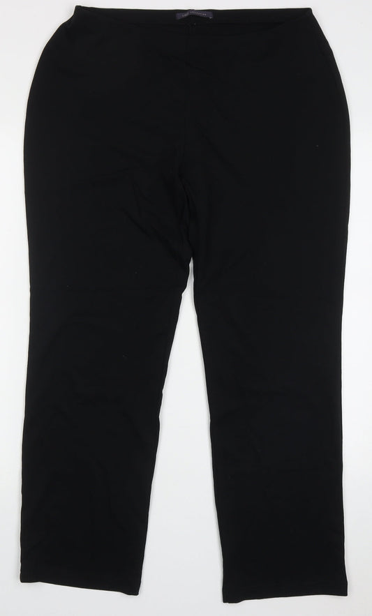 Womens UK Size 14 Marks and Spencer Regular Fit Black Trousers