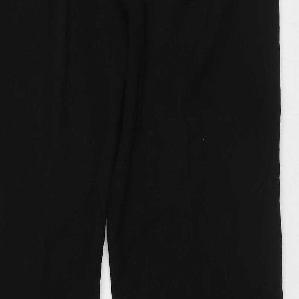 George Womens Black Polyester Trousers Size 12 L33 in Regular Hook & Eye