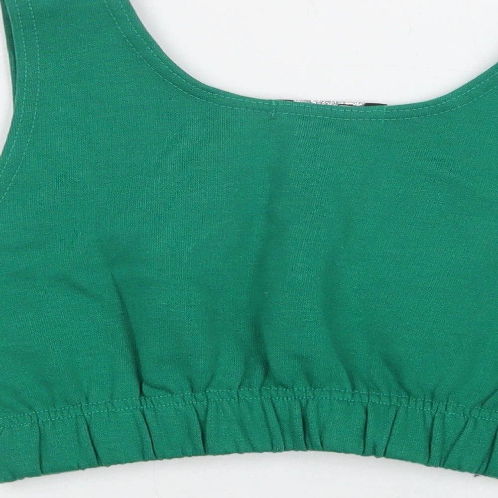 Womens UK Size XS Stylewise Green Cropped Tank