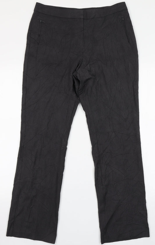 Womens UK Size 12 Marks and Spencer Regular Fit Grey Trousers