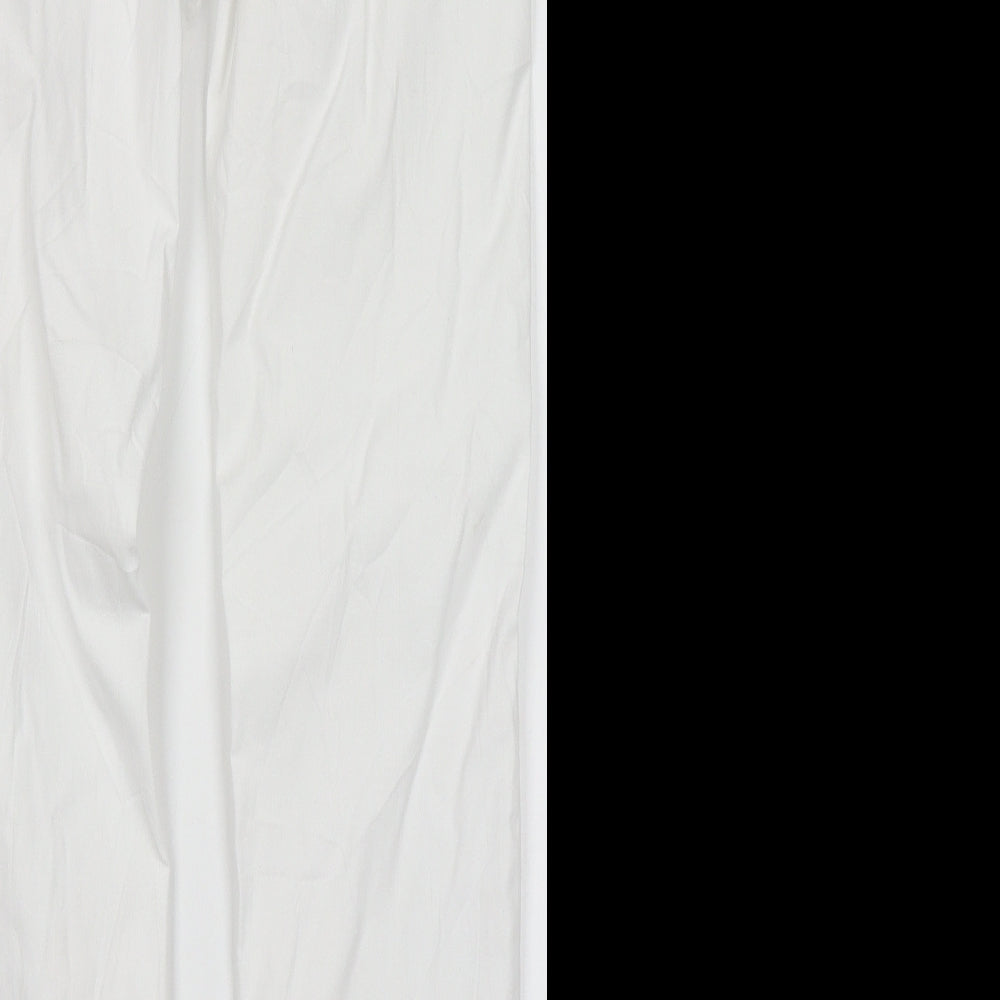 Womens UK Size 12 Preworn Regular Fit White Trousers