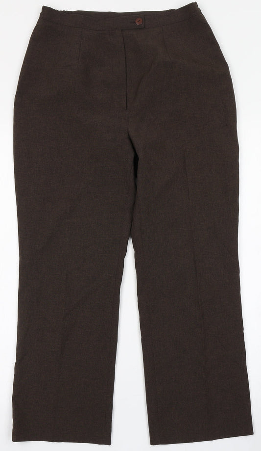 Womens UK Size 10 Berkertex Regular Fit Brown Trousers