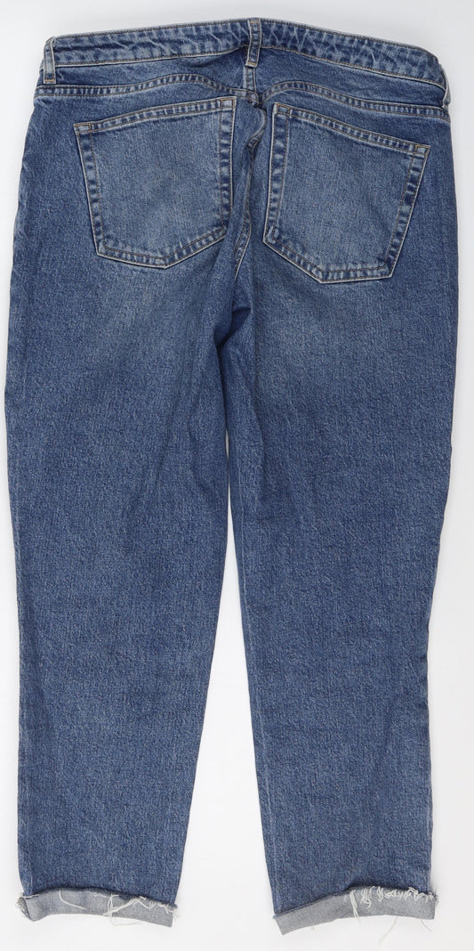 Topshop Womens Blue Polyester Straight Jeans Size 28 in L25 in Regular