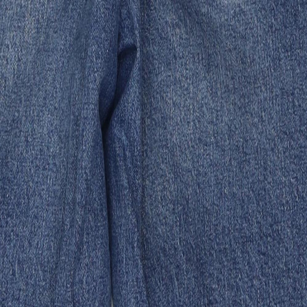 Topshop Womens Blue Polyester Straight Jeans Size 28 in L25 in Regular