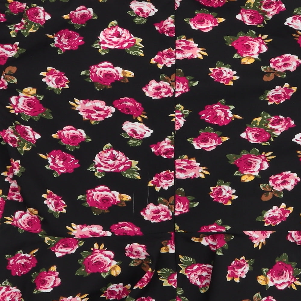 influence Womens Multicoloured Floral Polyester Basic Blouse Size 8 Square Neck