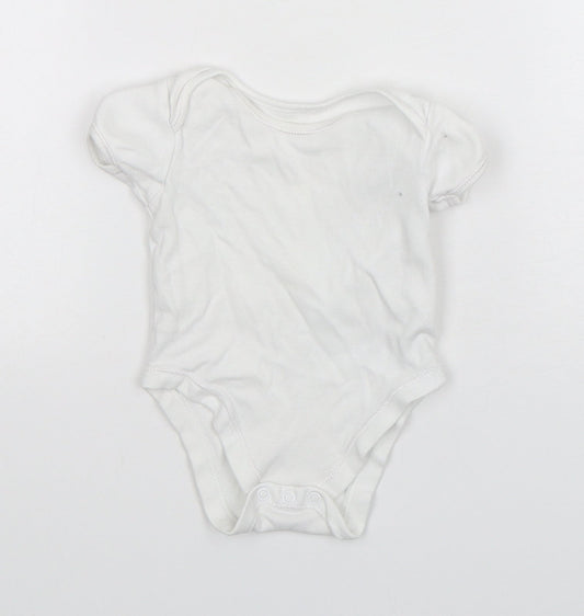 George Baby White Cotton Leotard One-Piece Size 3-6 Months