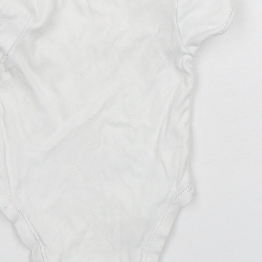 George Baby White Cotton Leotard One-Piece Size 3-6 Months