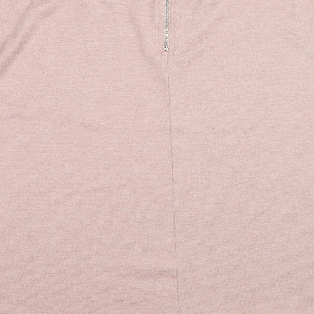 Primark Womens Pink Round Neck Polyester Pullover Jumper Size 14