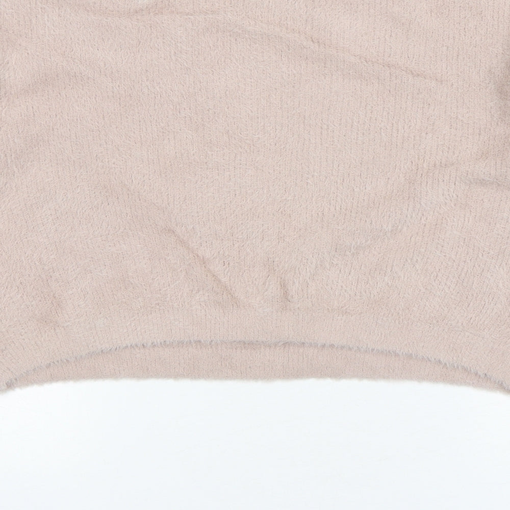 Womens UK Size M Pull&Bear Pink Pullover Jumper