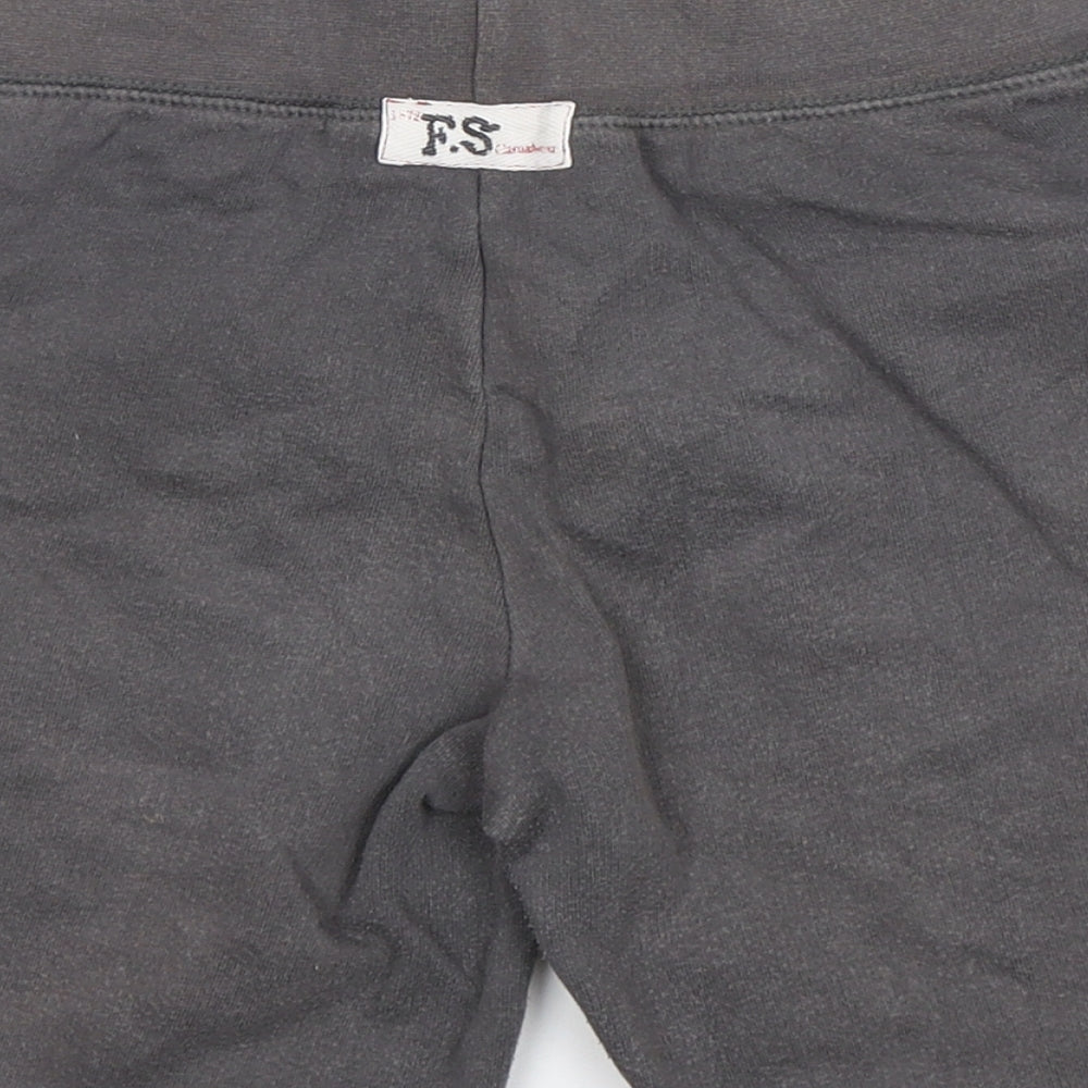 Freespirit Girls Grey Cotton Sweat Shorts Size 9-10 Years Regular Drawstring