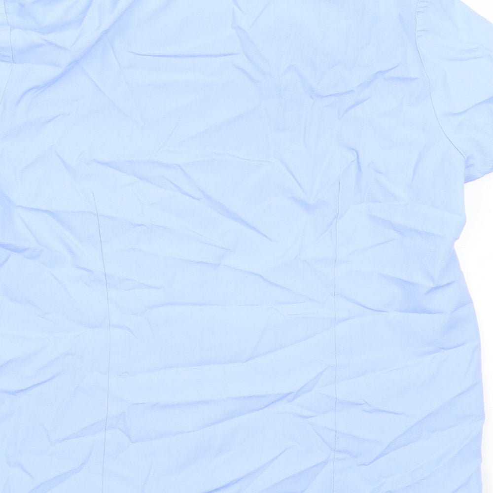 George Boys Blue Polyester Basic Button-Up Size 8-9 Years Collared - school