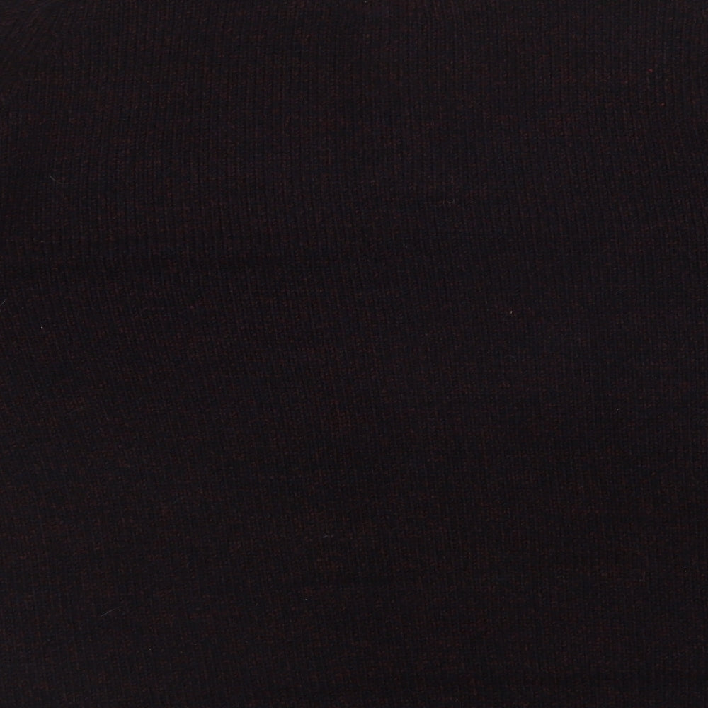 Burton Mens Purple Collared Acrylic Henley Jumper Size M