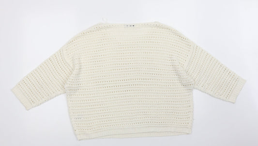 Womens UK Size 16 M & Co Ivory Pullover Jumper