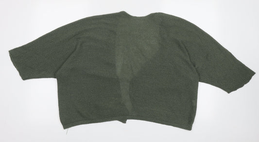 Womens UK Size M Preworn Green Cardigan Jumper